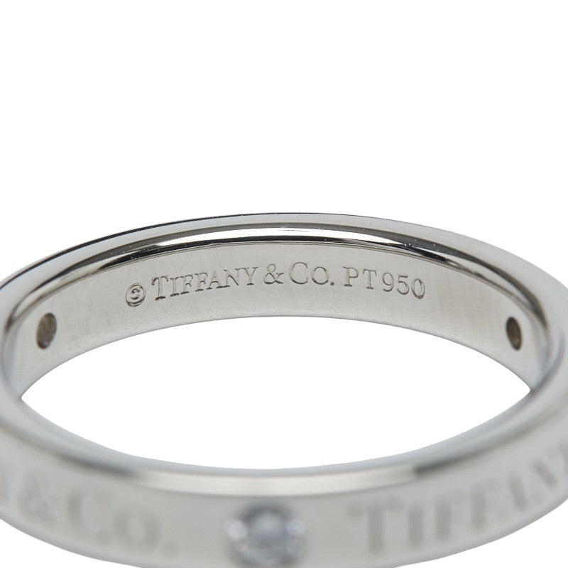ティファニー バンド 3Pダイヤ リング 指輪 Pt950 プラチナ レディース TIFFANY&Co. 【中古】