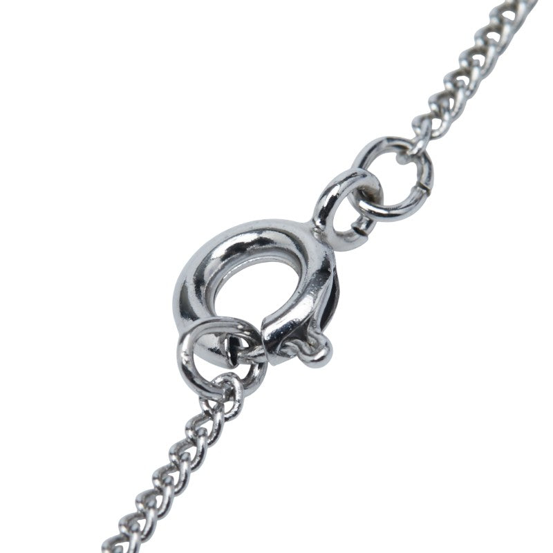 ディオール ロゴドッグタグ ペンダントネックレス シルバー メタル ラインストーン レディース Dior 【中古】