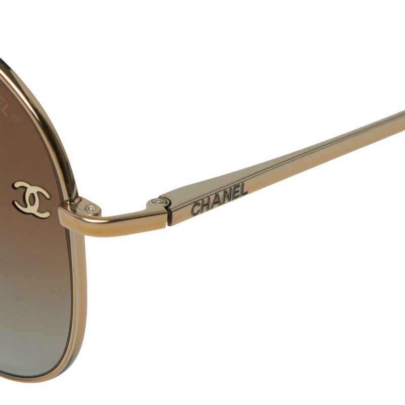 シャネル パイロット シェイプ アイウェア サングラス 4189TQ ブラック シルバー プラスチック レディース CHANEL 【中古】