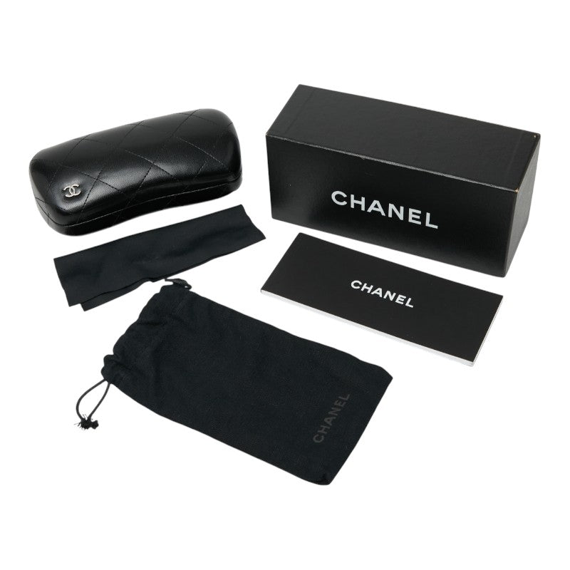 シャネル パイロット シェイプ アイウェア サングラス 4189TQ ブラック シルバー プラスチック レディース CHANEL 【中古】