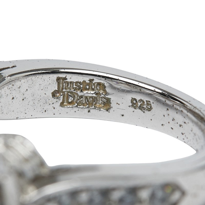 ジャスティンデイビス ラインストーン リング 指輪 SV925 シルバー レディース Justin Davis 【中古】