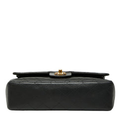 シャネル マトラッセ ココマーク Wフラップ チェーン ショルダーバッグ ハンドバッグ ブラック ラムスキン レディース CHANEL 【中古】