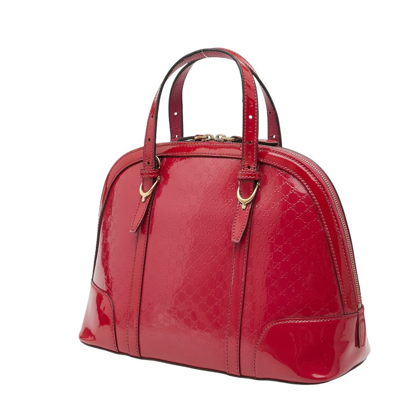 グッチ マイクロGG ハンドバッグ 309617 ピンク エナメル レザー レディース GUCCI 【中古】
