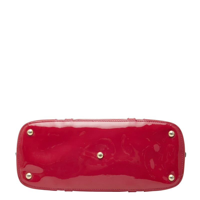 グッチ マイクロGG ハンドバッグ 309617 ピンク エナメル レザー レディース GUCCI 【中古】