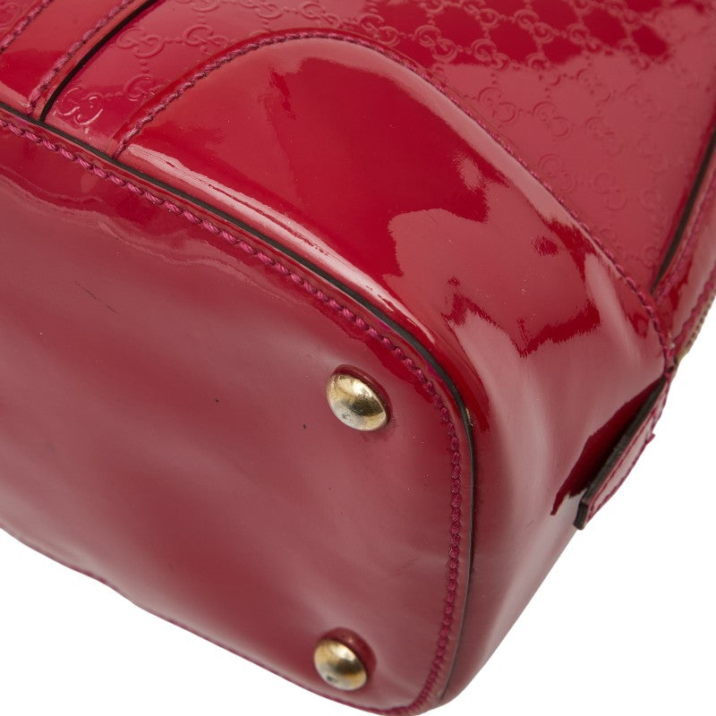 グッチ マイクロGG ハンドバッグ 309617 ピンク エナメル レザー レディース GUCCI 【中古】