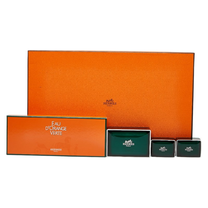 エルメス タオル ソープ 石鹸 3点 セット ホワイト コットン レディース HERMES 【中古】
