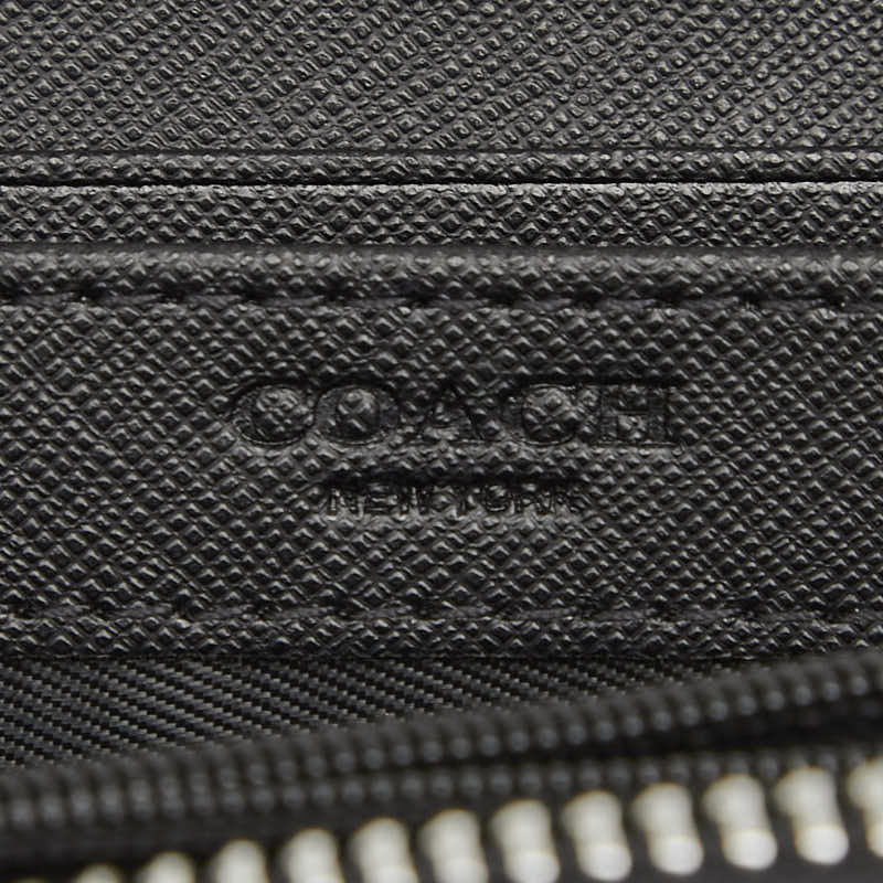 コーチ × スヌーピー 長財布 ラウンドファスナー F53773 ブラック レザー レディース COACH 【中古】
