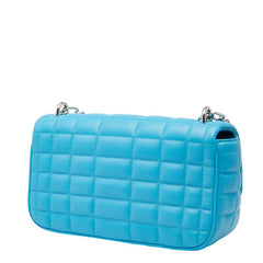 マイケルコース トライベッカ ラージ チェーン ショルダーバッグ ハンドバッグ ブルー レザー レディース Michael Kors 【中古】