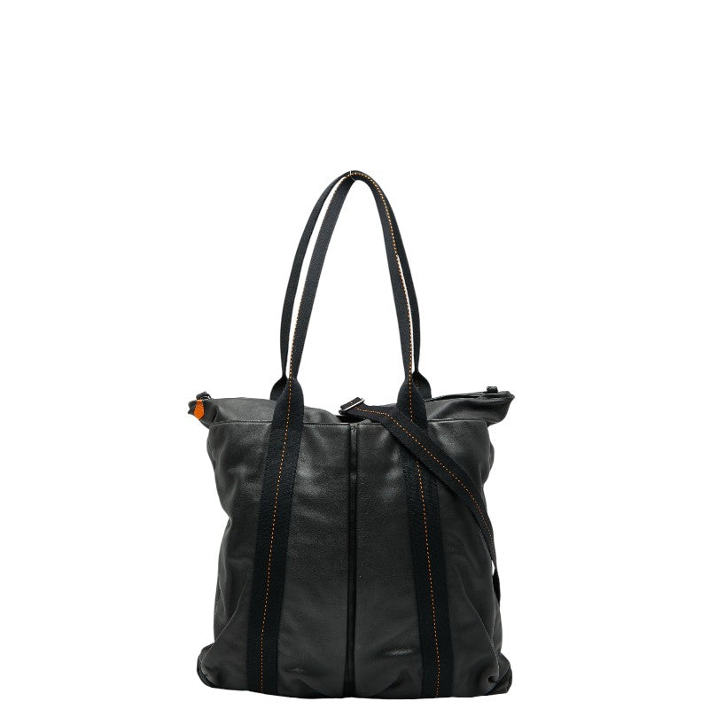 エルメス キャラバンヴェルティカルGM トートバッグ ショルダーバッグ 2WAY ブラック ヴォーデルマ キャンバス レディース HERMES 【中古】