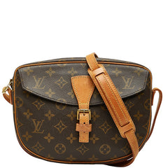 ルイ ヴィトン モノグラム ジュヌフィーユMM 斜め掛け ショルダーバッグ M51226 ブラウン PVC レザー レディース LOUIS VUITTON 【中古】