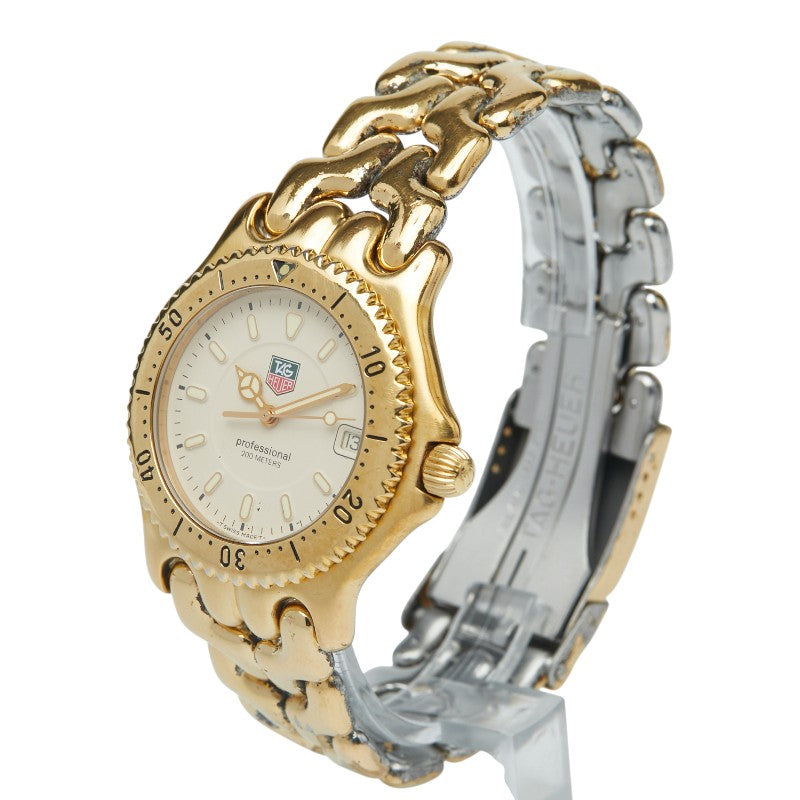 タグホイヤー セル 腕時計 WG1130-K0 クオーツ ベージュ文字盤 ステンレススチール メンズ TAG HEUER 【中古】