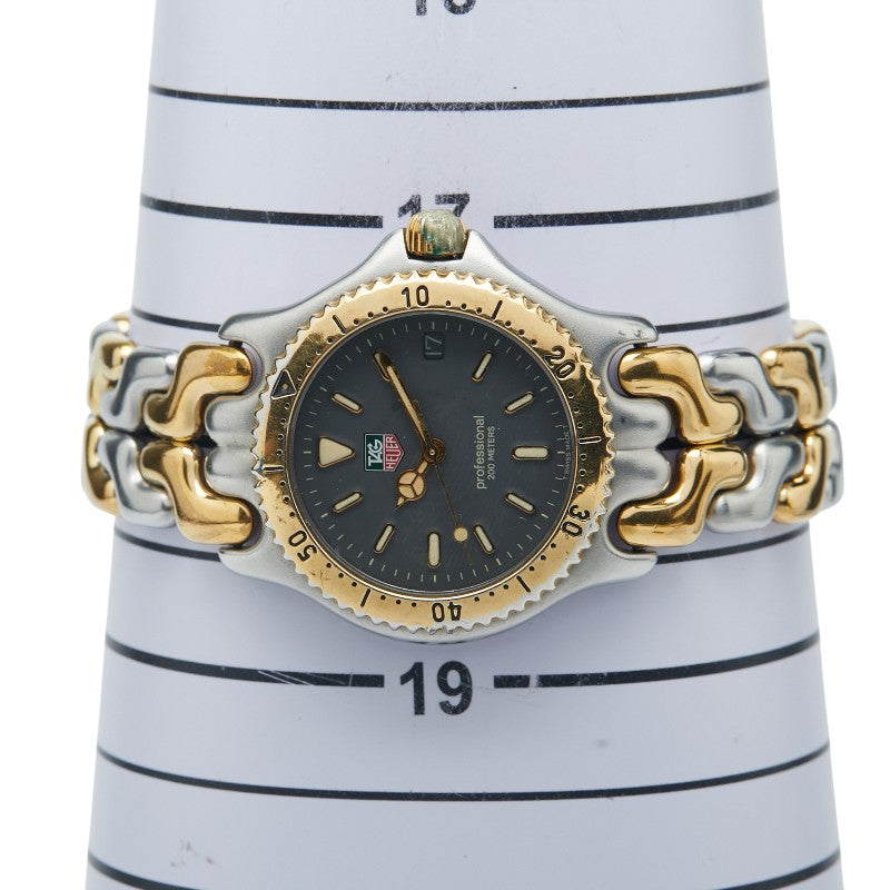 タグホイヤー セル 腕時計 S95.213 クオーツ グレー文字盤 ステンレススチール メッキ ボーイズ TAG HEUER 【中古】
