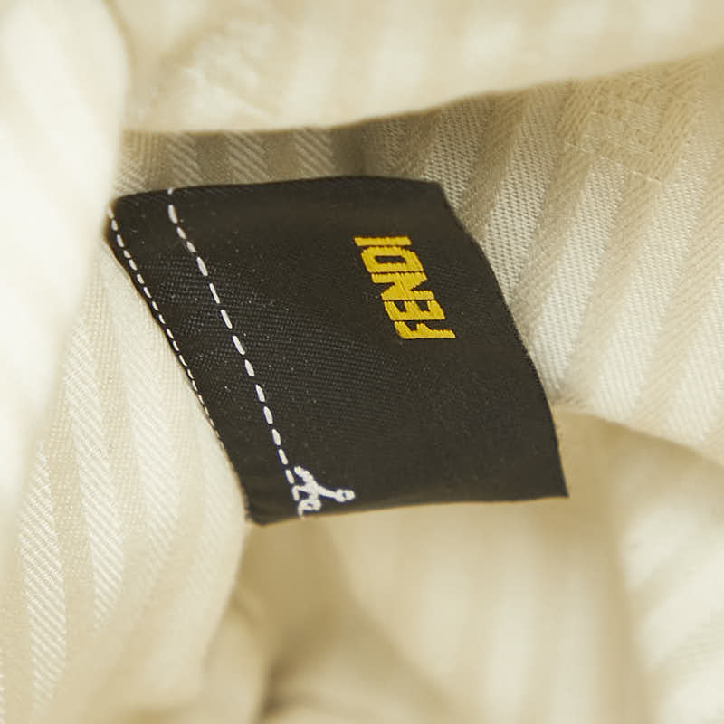 フェンディ プチ トゥージュール ハンドバッグ ショルダーバッグ 2WAY 8BH253 ホワイト ゴールド レザー レディース FENDI 【中古】