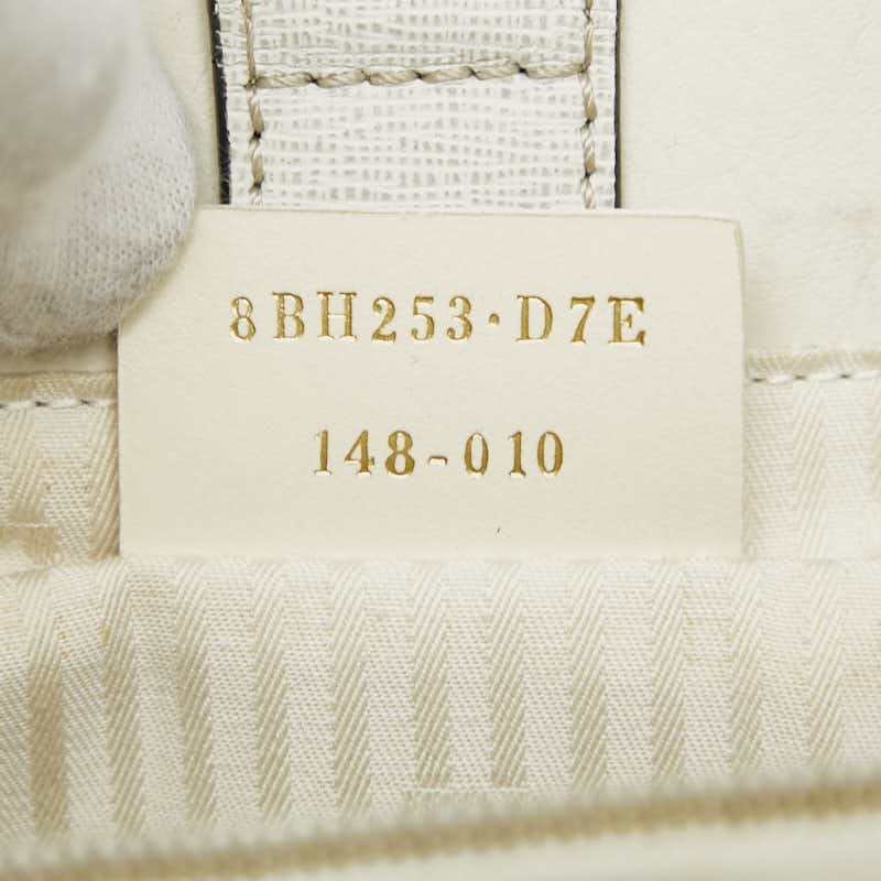 フェンディ プチ トゥージュール ハンドバッグ ショルダーバッグ 2WAY 8BH253 ホワイト ゴールド レザー レディース FENDI 【中古】