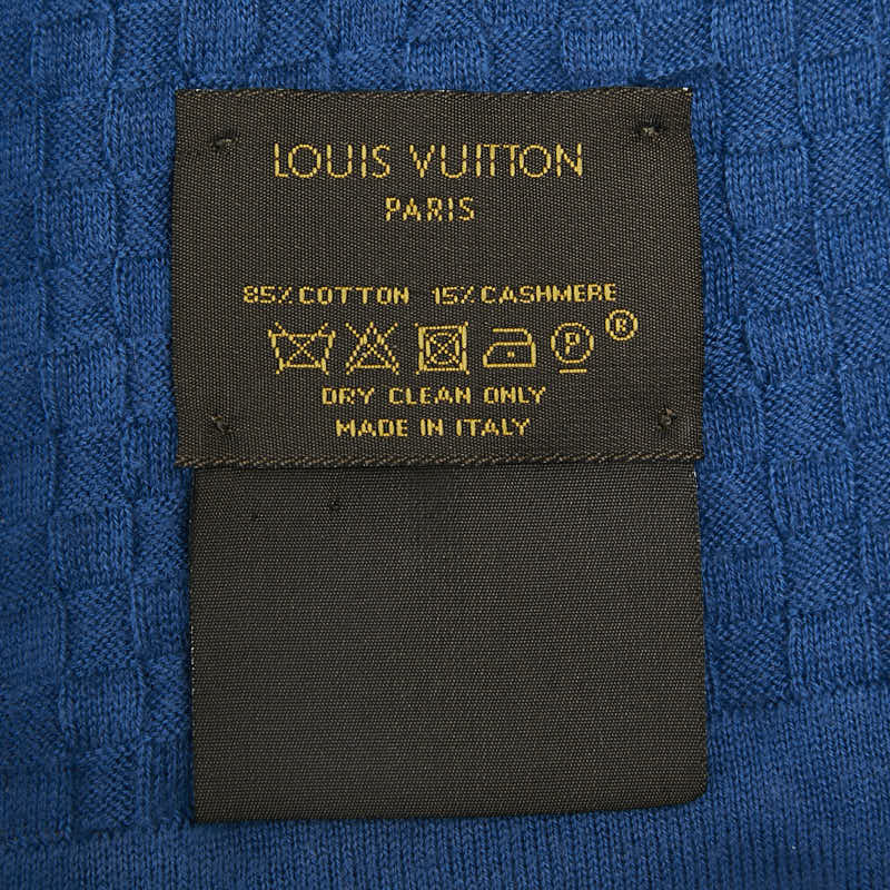 ルイ ヴィトン マフラー ブルー コットン カシミヤ レディース LOUIS VUITTON 【中古】