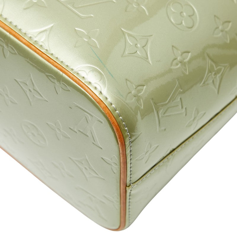 ルイ ヴィトン モノグラム ヴェルニ ヒューストン トートバッグ M91053 グリーン パテントレザー レディース LOUIS VUITTON 【中古】