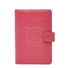 シャネル ココマーク 手帳カバー 5穴 ピンク キャビアスキン レディース CHANEL 【中古】