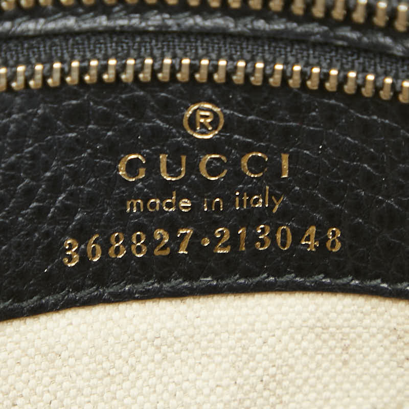 グッチ スウィング ハンドバッグ ショルダーバッグ 2WAY 368827 ブラック レザー レディース GUCCI 【中古】