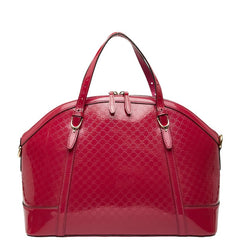 グッチ マイクログッチシマ ハンドバッグ 309614 ピンク エナメル レディース GUCCI 【中古】