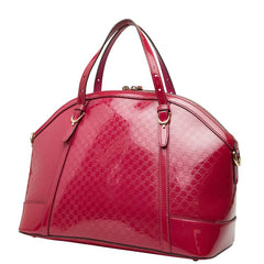 グッチ マイクログッチシマ ハンドバッグ 309614 ピンク エナメル レディース GUCCI 【中古】
