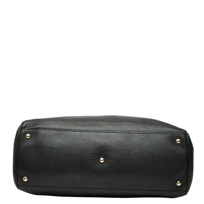 グッチ バンブー ハンドバッグ ショルダーバッグ 2WAY 323658 ベージュ ブラウン マルチ レザー レディース GUCCI 【中古】