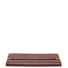 カルティエ マストライン 長財布 ワインレッド レザー レディース CARTIER 【中古】