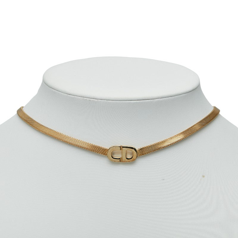 ディオール CDロゴ ネックレス ゴールド メッキ レディース Dior 【中古】