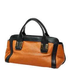 クロエ ALICE アリス ショルダーバッグ ハンド トートバッグ 2WAY ブラウン ブラック レザー レディース Chloe 【中古】