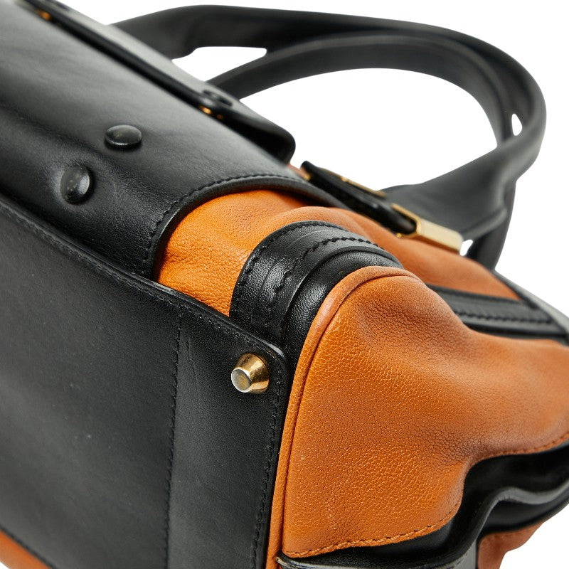 クロエ ALICE アリス ショルダーバッグ ハンド トートバッグ 2WAY ブラウン ブラック レザー レディース Chloe 【中古】