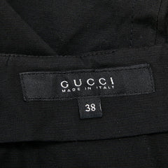 グッチ スカート サイズ：38 ブラック コットン ポリウレタン レディース GUCCI 【中古】