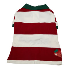 グッチ ボーダー ストロベリー ドッグウェア ペット服 サイズ：M 695744 ホワイト マルチカラー コットン レディース GUCCI 【中古】