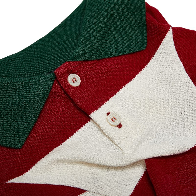 グッチ ボーダー ストロベリー ドッグウェア ペット服 サイズ：M 695744 ホワイト マルチカラー コットン レディース GUCCI 【中古】