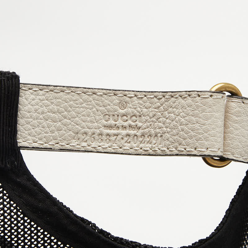 グッチ ロゴ キャップ ベースボールキャップ サイズ：XL 60cm 426887 アイボリー マルチカラー レザー ナイロン メンズ GUCCI 【中古】
