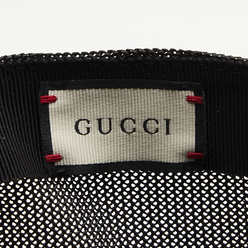 グッチ ロゴ キャップ ベースボールキャップ サイズ：XL 60cm 426887 アイボリー マルチカラー レザー ナイロン メンズ GUCCI 【中古】
