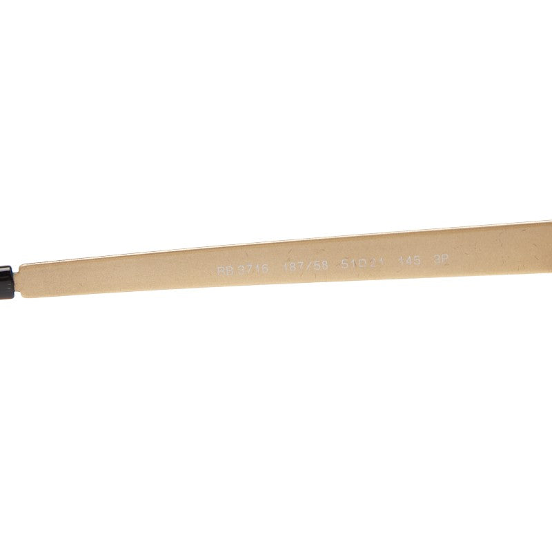 レイバン クラブマスター サングラス RB3716 ブラック ゴールド プラスチック メンズ Ray-Ban 【中古】