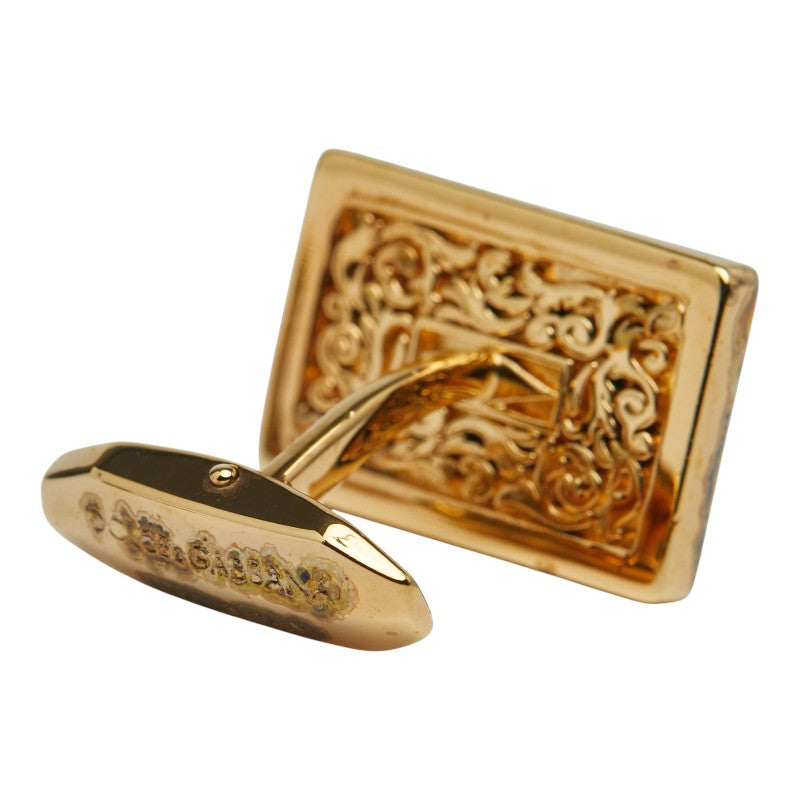 ドルチェアンドガッバーナ トランプ クローバー モチーフ カフス ゴールド メッキ レディース DOLCE&GABBANA 【中古】