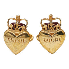 ドルチェアンドガッバーナ ハート カフス ゴールド メッキ レディース DOLCE&GABBANA 【中古】