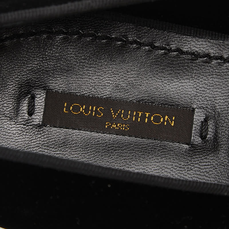 ルイ ヴィトン オートゥイユライン ローファー スリッポン サイズ:7 1/2 M ブラック ベルベット メンズ LOUIS VUITTON 【中古】