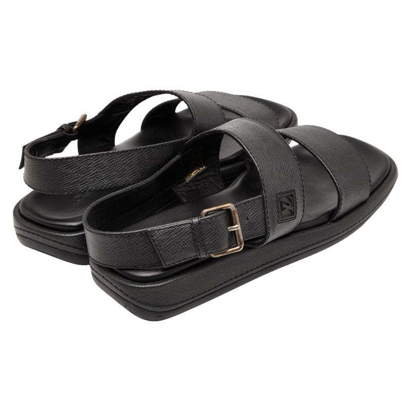 ルイ ヴィトン サンダル ストラップ サイズ：8 1/2 ブラック レザー メンズ LOUIS VUITTON 【中古】
