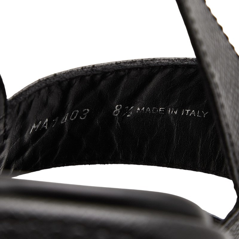 ルイ ヴィトン サンダル ストラップ サイズ：8 1/2 ブラック レザー メンズ LOUIS VUITTON 【中古】