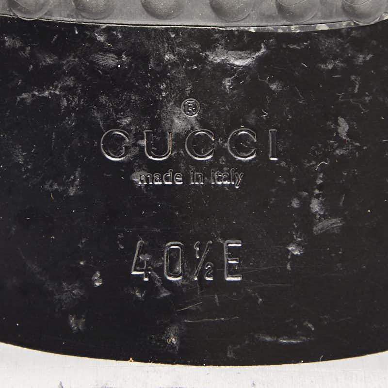 グッチ GGキャンバス サンダル スライドサンダル サイズ：40 1/2 E 116 1105 ブラック グレー キャンバス レザー レディース GUCCI 【中古】