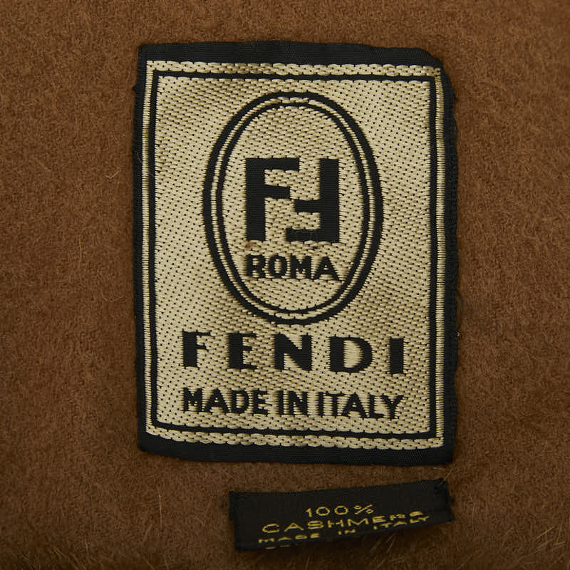 フェンディ マフラー ブラウン カシミヤ ファー レディース FENDI 【中古】
