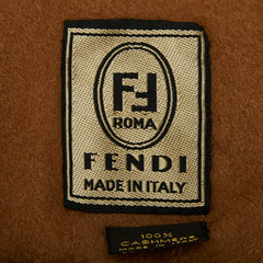 フェンディ マフラー ブラウン カシミヤ ファー レディース FENDI 【中古】