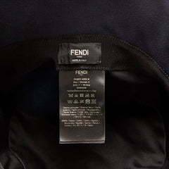 フェンディ ロゴ バケットハット サイズ：59cm ネイビー コットン メンズ FENDI 【中古】