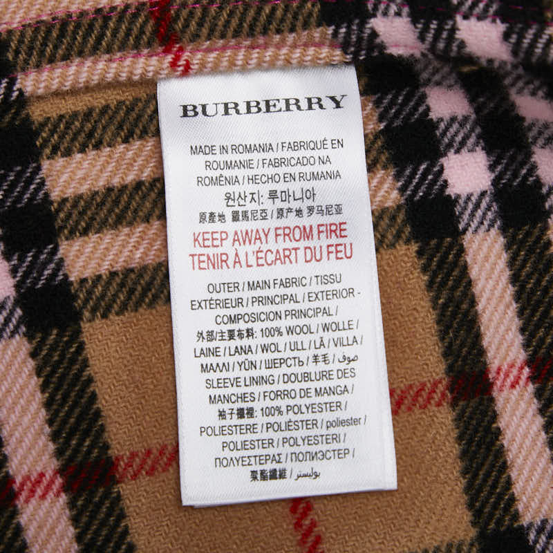 バーバリー ダッフルコート サイズ:14Y 164cm ピンク ウール レディース BURBERRY 【中古】