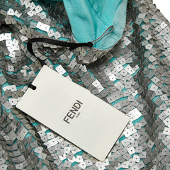 フェンディ スパンコール スカート サイズ：36 ライトブルー シルバー シルク レディース FENDI 【中古】