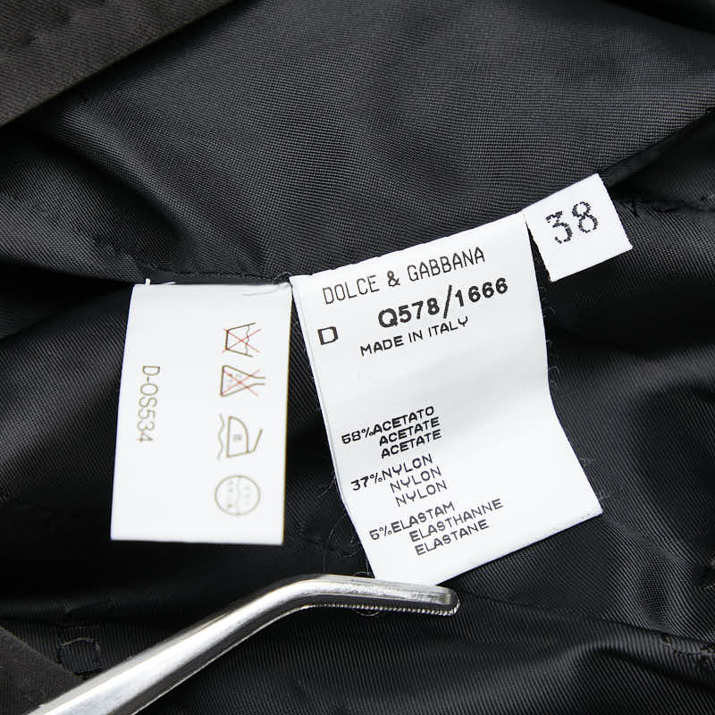ドルチェアンドガッバーナ テーラードコート サイズ:38 ブラック アセテート ナイロン レディース DOLCE&GABBANA 【中古】
