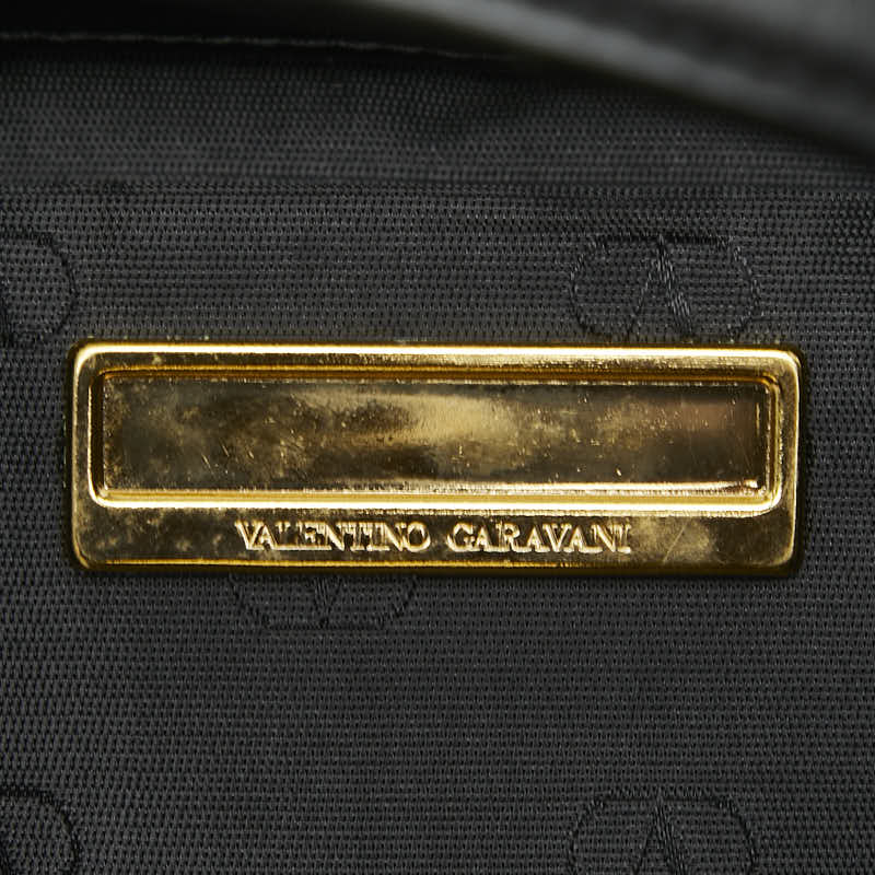 ヴァレンティノ ロゴ ハンドバッグ ショルダーバッグ 2WA ブラック レザー レディース VALENTINO 【中古】