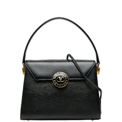 ヴァレンティノ ロゴ ハンドバッグ ショルダーバッグ 2WA ブラック レザー レディース VALENTINO 【中古】