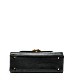 ヴァレンティノ ロゴ ハンドバッグ ショルダーバッグ 2WA ブラック レザー レディース VALENTINO 【中古】